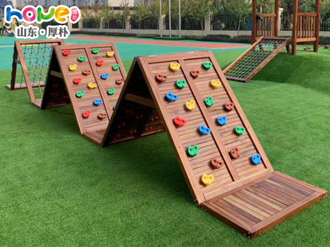 幼兒園實木攀爬架，兒童戶外滑梯玩具