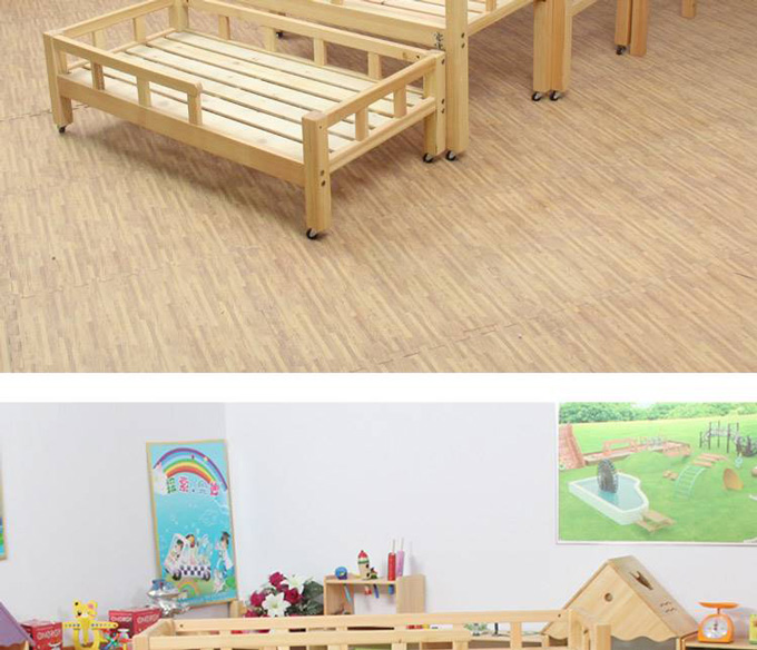 實(shí)木幼兒園四層推拉午睡兒童床 幼兒園四層床批發(fā)