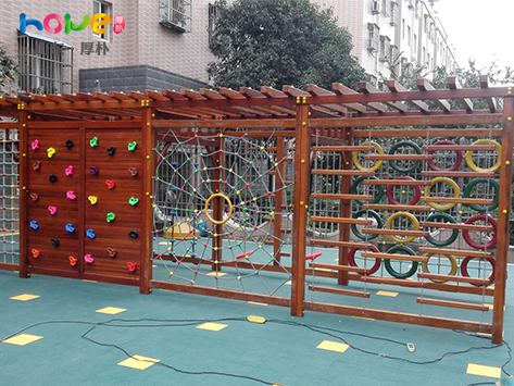 幼兒園實(shí)木葡萄架