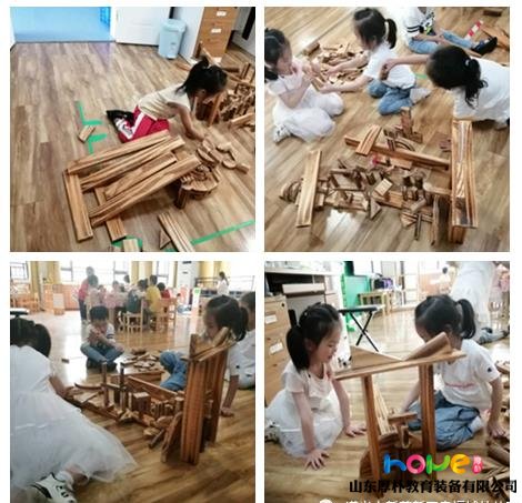 小積木大智慧幼兒園炭燒積木搭建活動